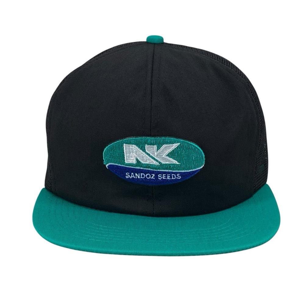 Vintage K-Products NK Sandoz Seeds Snapback Hat USA Made